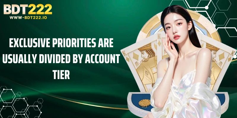 Exclusive priorities are usually divided by account tier