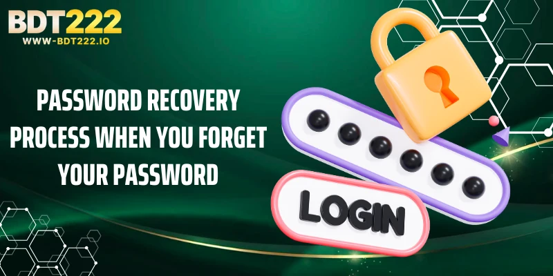 Password recovery process when you forget your password