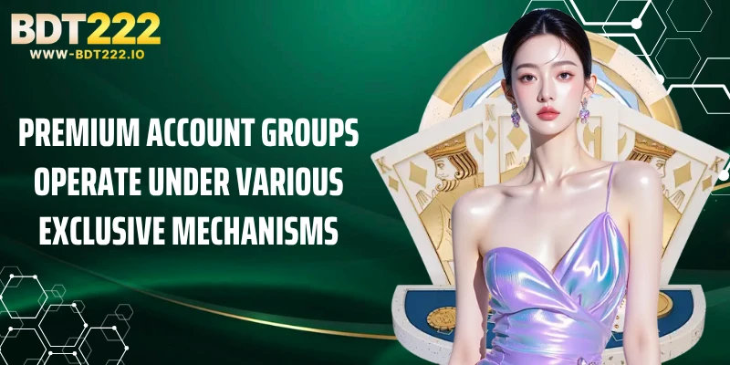 Premium account groups operate under various exclusive mechanisms
