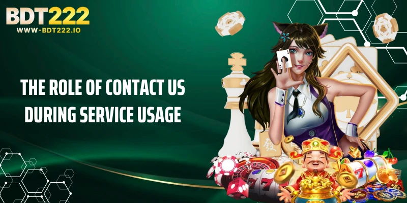 The role of Contact Us during service usage