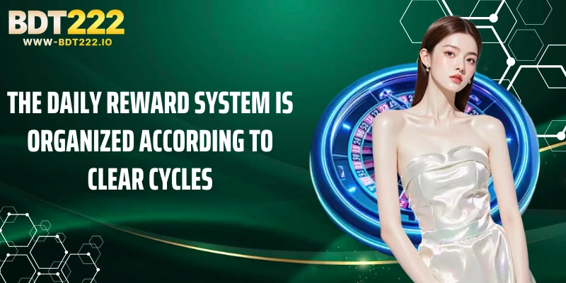 The daily reward system is organized according to clear cycles